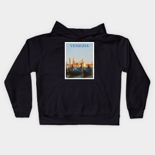 Venice Travel Poster Kids Hoodie